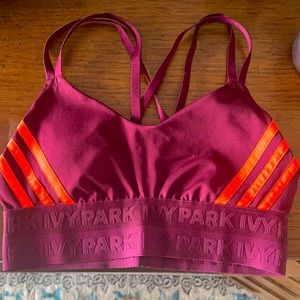 IVY PARK x Adidas Maroon and Orange Sports Bra